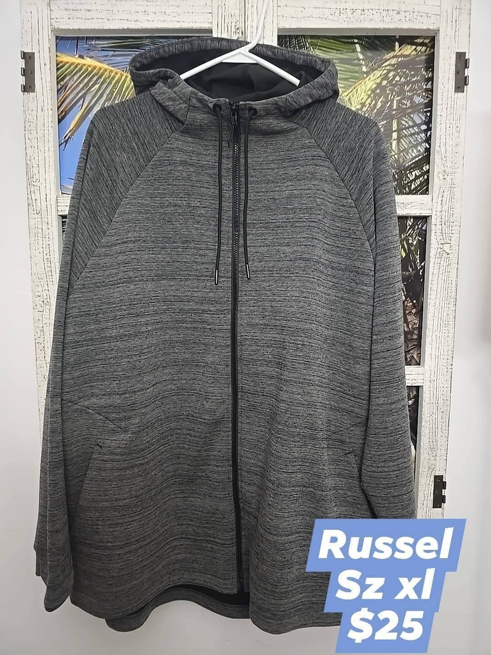Russell Athletic Men's Full-Zip Hooded Jacket - Gray